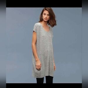 Aritzia Wilfred Free Lorelei Light Grey Dress Knit with Pockets Generous XXS